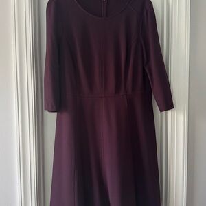 Eliza J Women’s size 18 A-line ponte knit dress plum colored